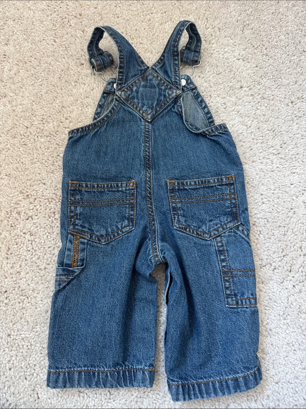 Carter's Denim Blue Kids Overalls with Pockets